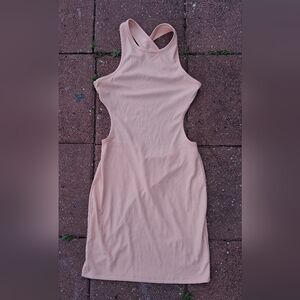 SHEIN Pale Peach Racerback Cutout Camisole Dress